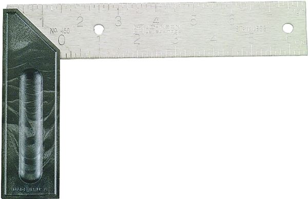 Johnson 450 Tri-Miter Square, Stainless Steel, 8 in L