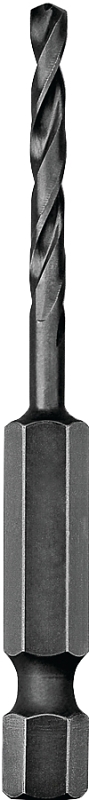 DeWALT DD5109 Impact Drill Bit, 9/64 in Dia, 2-3/4 in OAL, Spiral Flute, 1/4 in Dia Shank, Hex Shank