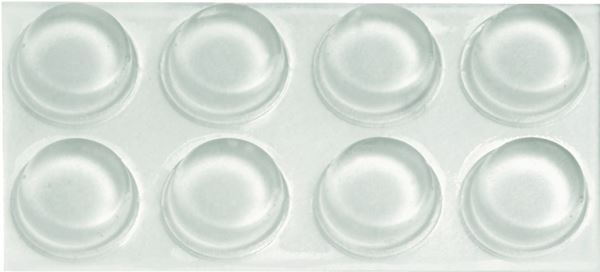 Hillman 50660 Furniture Bumper Pad, 1/2 in, Rubber, Clear