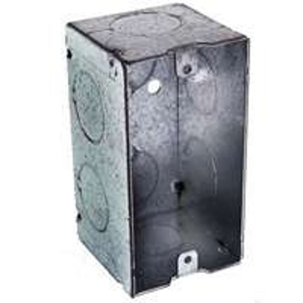 Raco 674 Handy Box, 1-Gang, 8-Knockout, 3/4 in Knockout, Steel, Gray, Pre-Galvanized, Threaded