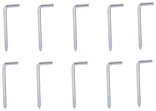 ProSource Screw Hook, 3/8 in Opening, 3 mm Thread, 1-3/8 in L, Steel, Zinc