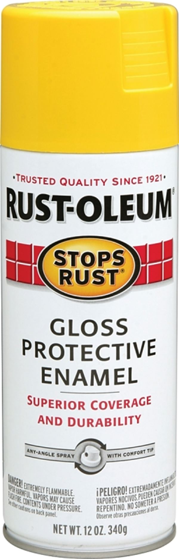 Rust-Oleum 7747830 Rust Preventative Spray Paint, Gloss, Sunburst Yellow, 12 oz, Can