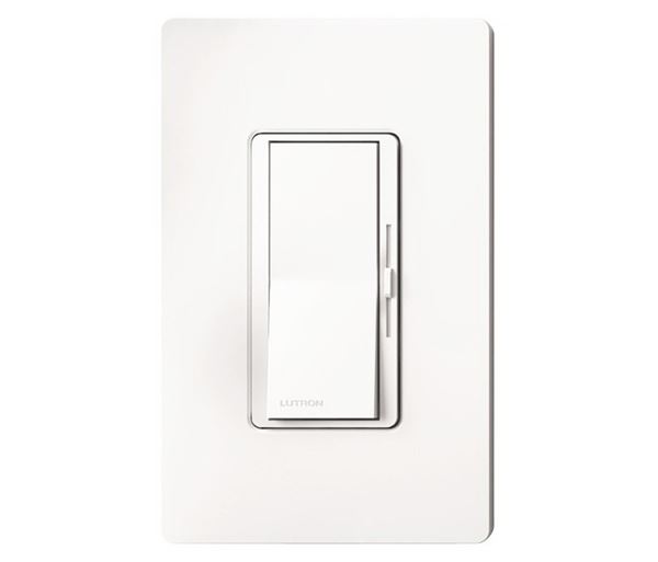 Lutron Diva DVCL-153PH-WH C.L Dimmer, 120 V, 150 W, CFL, Halogen, Incandescent, LED Lamp, 3-Way, White