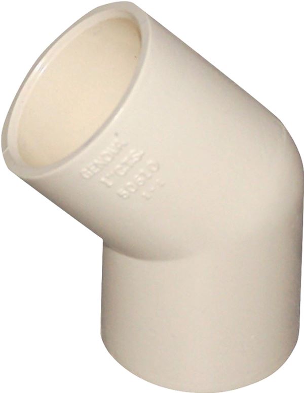 NIBCO T00091C Pipe Elbow, 1 in, 45 deg Angle, CPVC, 40 Schedule