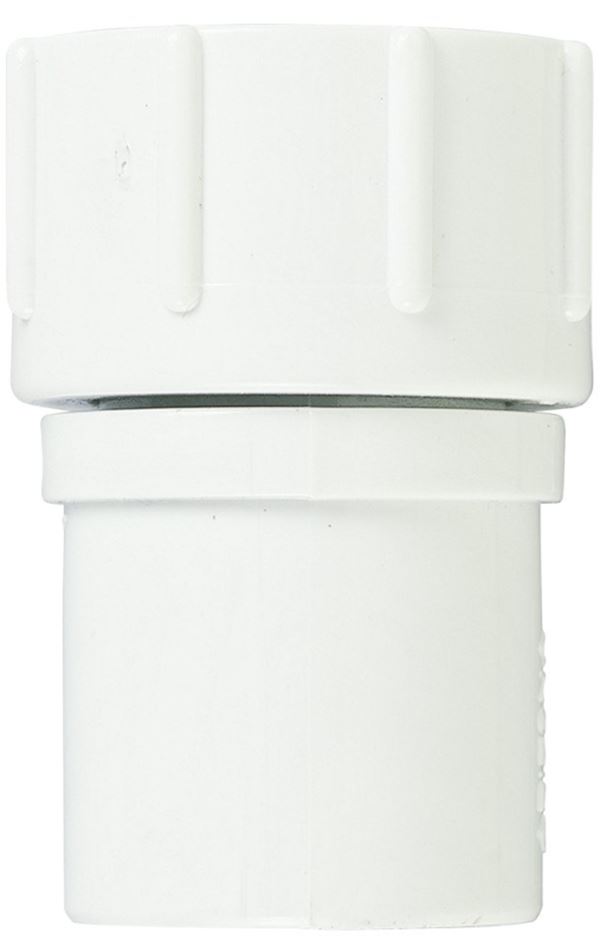 Orbit 53368 Hose Adapter, 1/2 x 3/4 in, Slip Joint x FHT, PVC, White