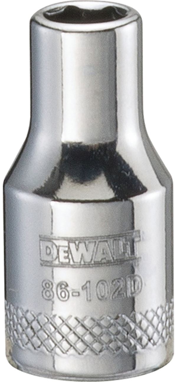 DeWALT DWMT86102OSP Hand Socket, 5 mm Socket, 1/4 in Drive, 6-Point, Vanadium Steel, Polished Chrome