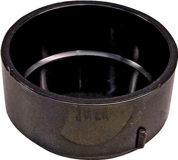 Canplas 103084SBC Pipe Cap, 4 in, Hub, ABS, Black, SCH 40 Schedule