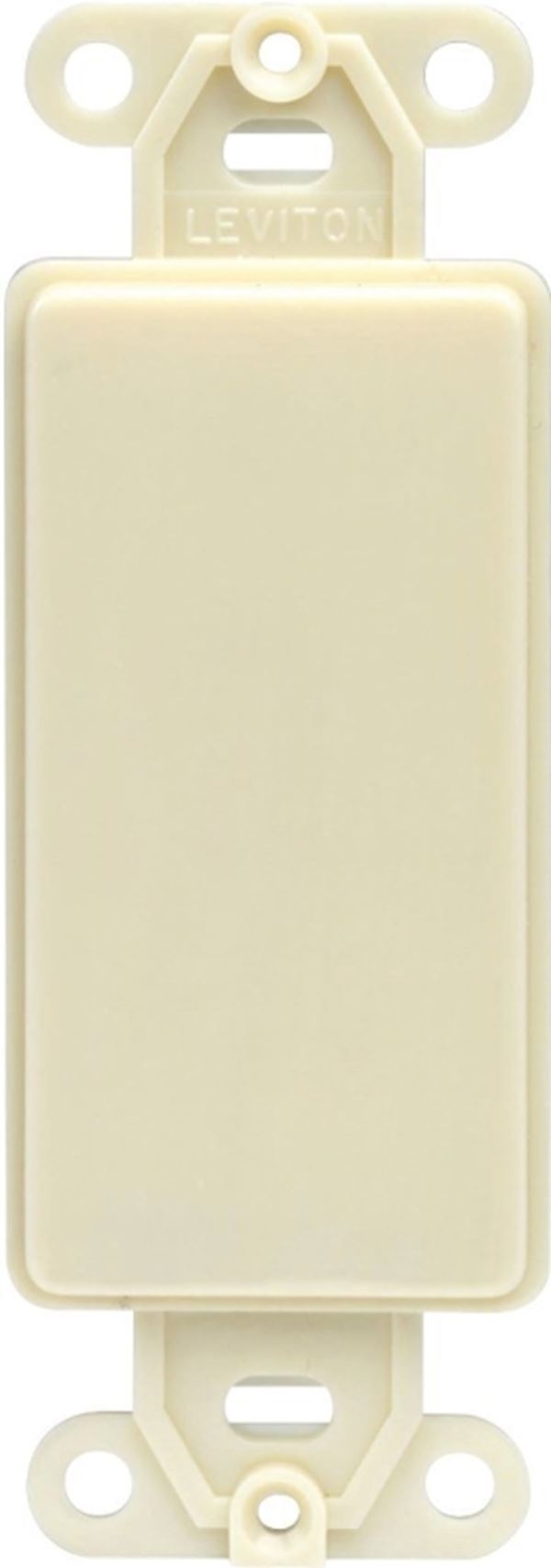 Leviton 80414-I Multimedia Insert, 1 -Gang, Nylon, Ivory, Flush Mounting