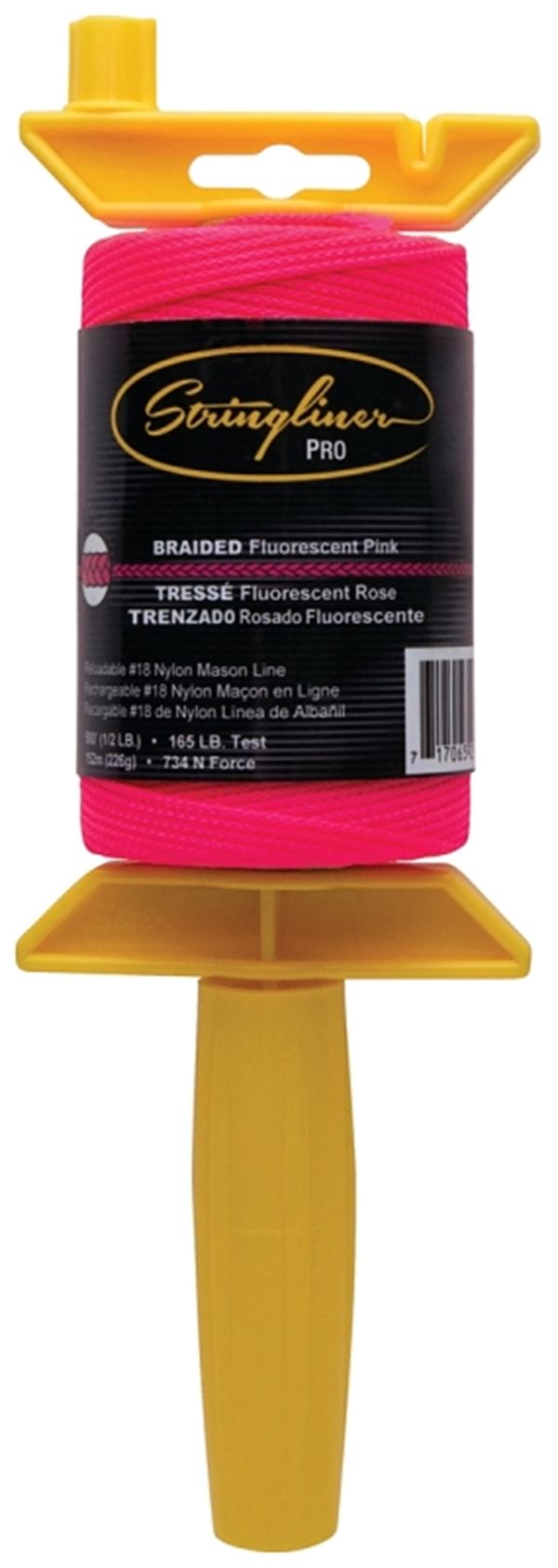 Stringliner 25462 Line Reel, 500 ft L Line, Fluorescent Pink Line