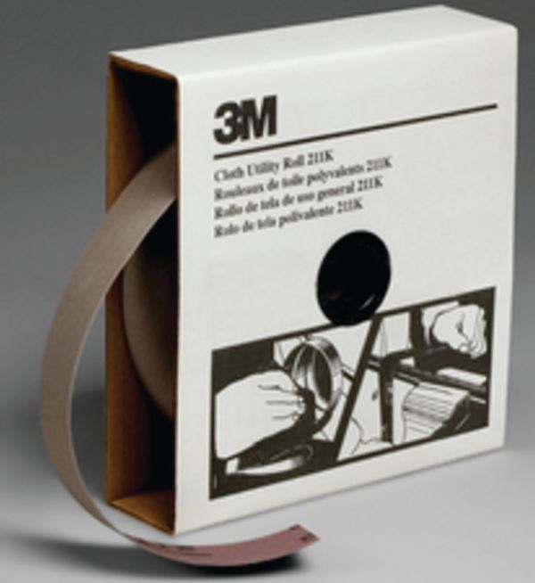 3M 211K 05028 Utility Cloth Roll, 50 yd L, 1-1/2 in W, 120 Grit, Fine, Aluminum Oxide Abrasive