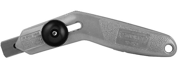 Stanley 10-525 Carpet Knife, 3/4 in W Blade, HCS Blade, Angled Handle, Gray Handle