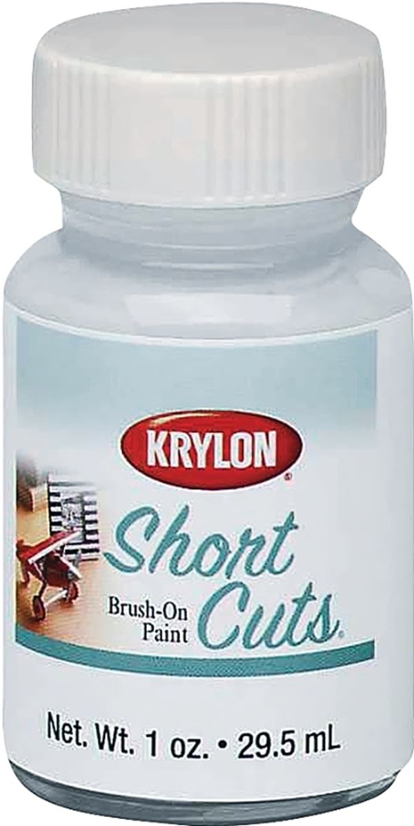 Krylon KSCB025 Craft Enamel Paint, High-Gloss, White, 1 oz, Bottle, Pack of 6