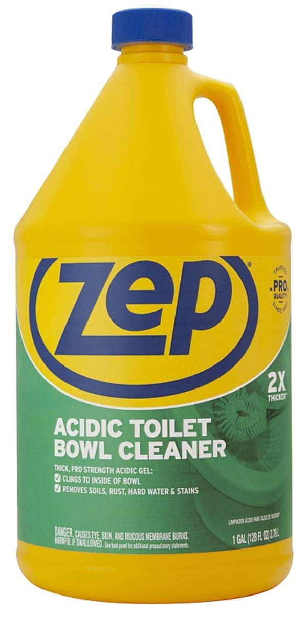 Zep ZUATB128 Toilet Bowl Cleaner, 1 gal, Liquid, Fresh Wintergreen, Mint, Blue, Pack of 4