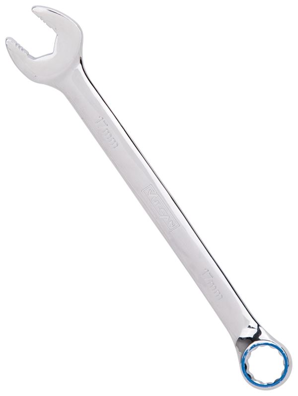 Vulcan MT6549356 Combination Wrench, Metric, 17 mm Head, Chrome Vanadium Steel, Silver