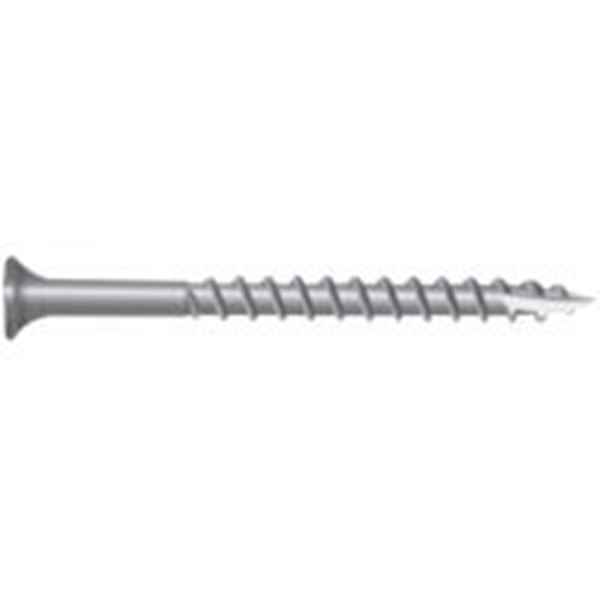 Camo 0348170S Deck Screw, #10 Thread, 3 in L, Bugle Head, Star Drive, Type 17 Slash Point, Stainless Steel, 100/PK