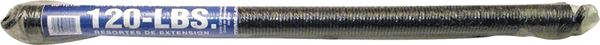 Prime-Line GD 12192 Extension Spring, 1-19/64 in OD, 25 in OAL, Carbon Steel, Galvanized, Loop End, 120 lb