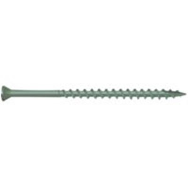 Camo 0346194 Deck Screw, #8 Thread, 3-1/2 in L, Trim Head, Star Drive, Type 17 Slash Point, Carbon Steel, ProTech-Coated, 350/PK