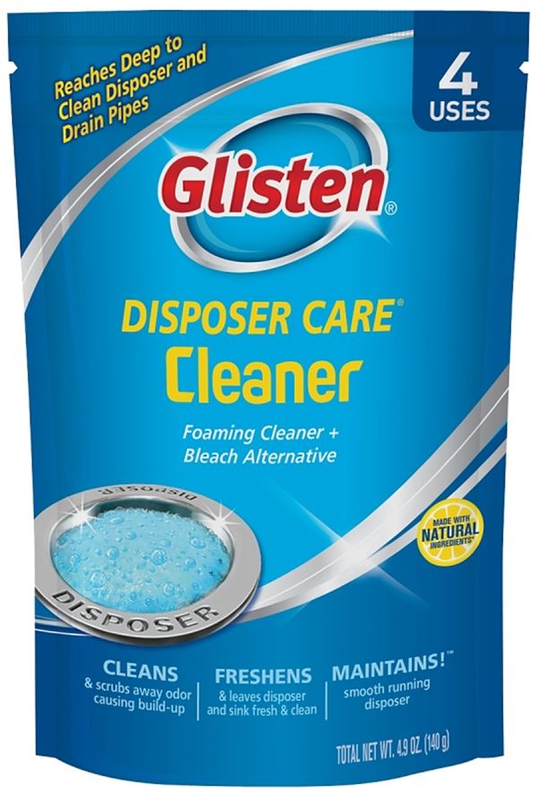 Glisten Disposer Care DP06N-PB Garbage Disposer Cleaner, 4.9 oz, Pack, Powder, Lemon, Blue