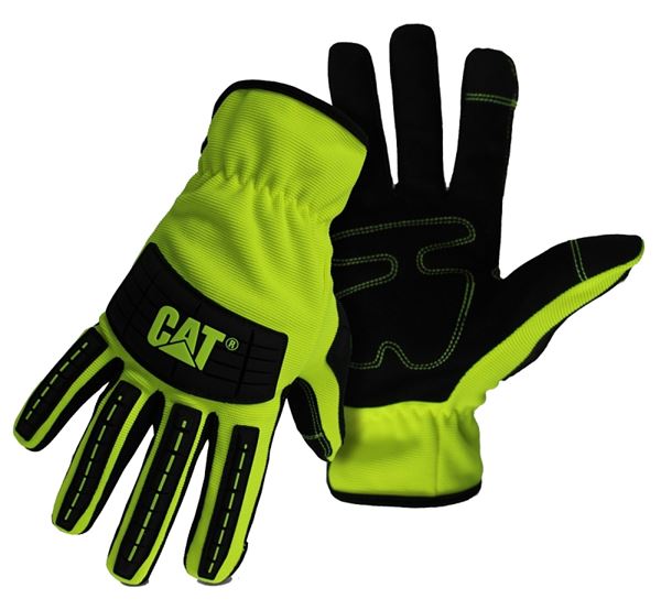 CAT CAT012250M Utility Gloves, Men's, M, Open Cuff, Spandex, Green