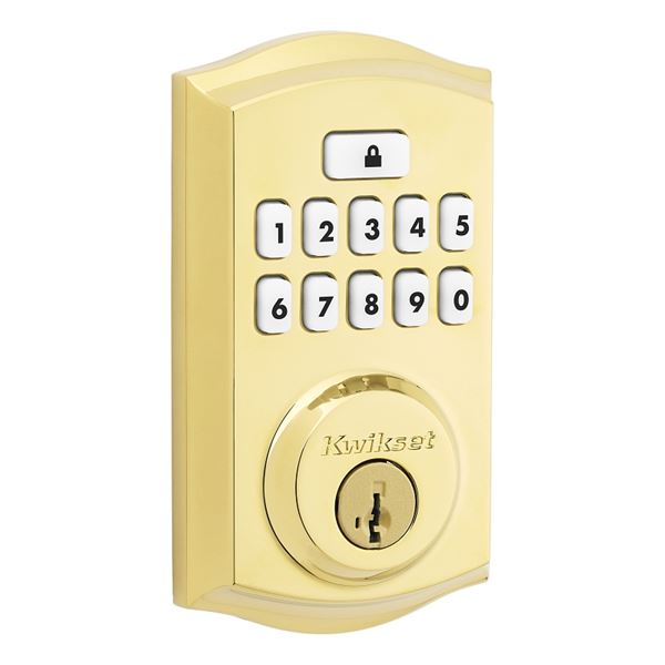 Kwikset 260 Series 9260 TRL L03 SMT RBP Smartcode Deadbolt with Tustin Lever, 2 Grade, Keyed One-Side Key, KW1 Keyway