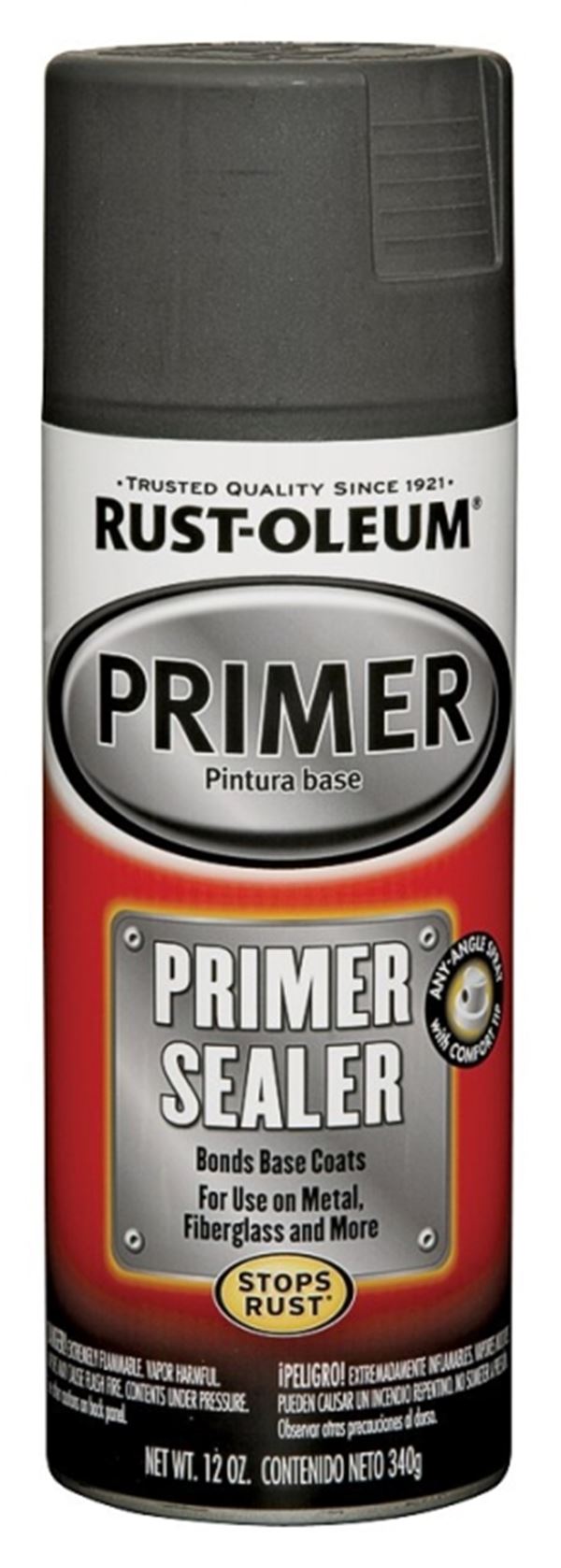 Rust-Oleum 249321 Spray Primer, Light Gray, 12 oz, Can