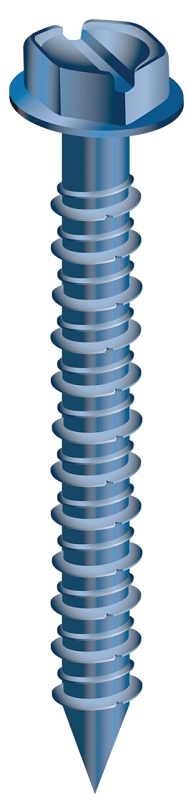 Cobra Anchors 684W Screw, 1/4 in Thread, 3-1/4 in L, Hex, Socket Drive, Steel, Fluorocarbon-Coated, 10 PK