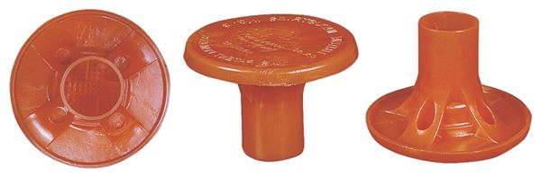 Mutual Industries 14640-4 Rebar Cap, #4 to 8 Rebar, Polymer, Orange, Pack of 100