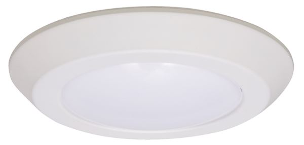 HALO BLD6 Series BLD6089SWHR Backlit Downlight, 10 W, 120 V, LED Lamp, Aluminum, Matte White