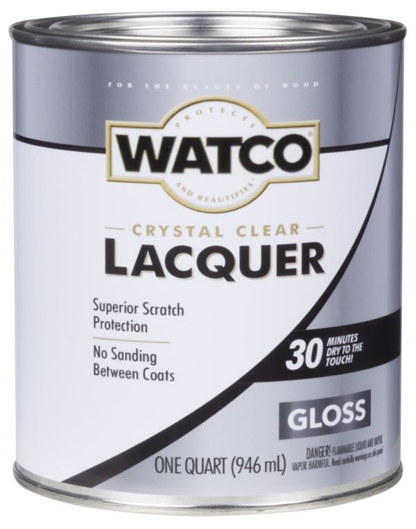 WATCO 63041 Lacquer, Gloss, Liquid, Clear, 1 qt, Can