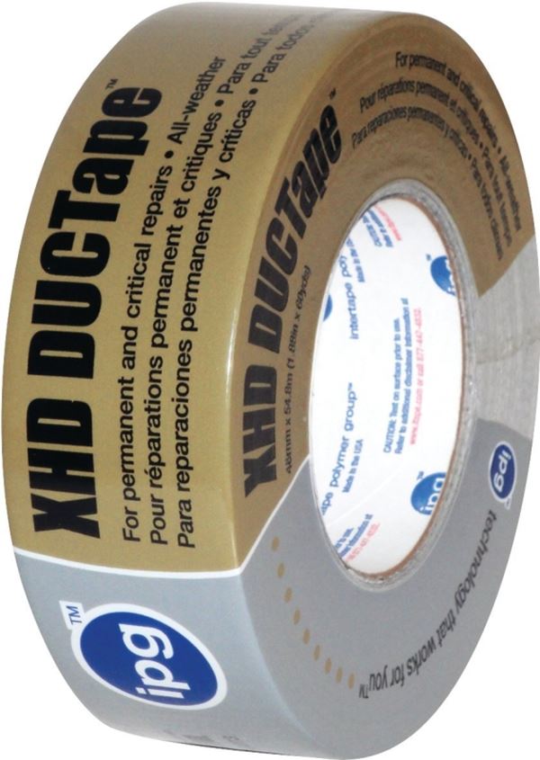 IPG 9601 Duct Tape, 30 yd L, 1.88 in W, Cloth Backing, Silver