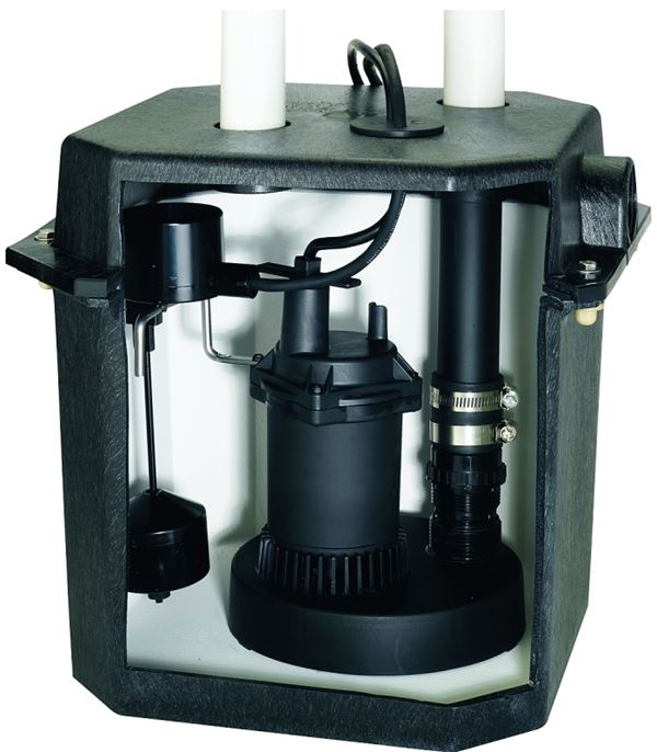 Flotec FPZS33LTS Heavy-Duty Sink Pump System, 8.5 A, 115 V, 0.33 hp, 1-1/2 in Outlet, 22 ft Max Head