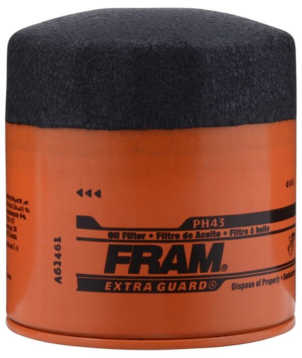 Fram PH43 Full Flow Lube Oil Filter, 3/4- 16 Connection, Threaded, Cellulose, Synthetic Glass Filter Media