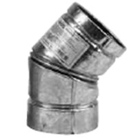 SELKIRK VP PELLET PIPE 243215 Stove Pipe Elbow, 45 deg Angle, 3 in, Steel, Galvanized