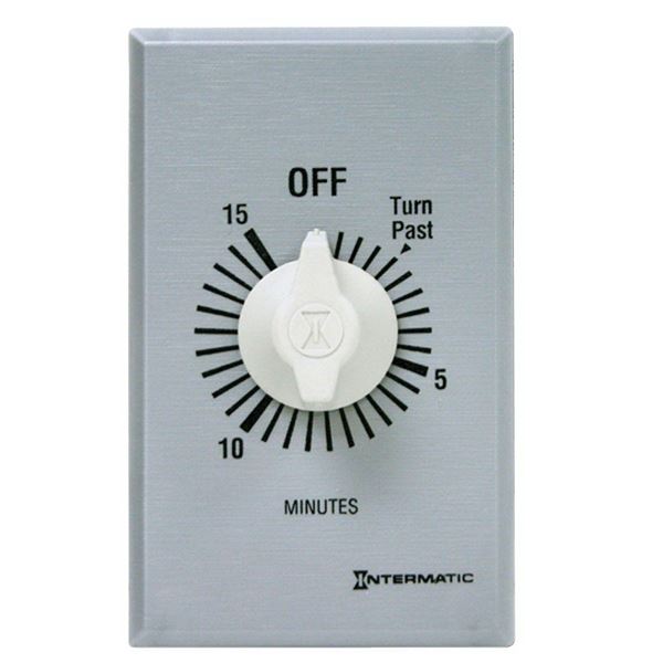 Intermatic SW15MK Timer, 20 A, 125 V, 15 min Time Setting, Gray