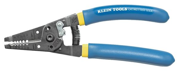 Klein-Kurve K11095 Wire Stripper, 18 to 8 AWG Solid, 20 to 10 AWG Stranded Wire, 7-1/4 in OAL, Comfort Grip Handle