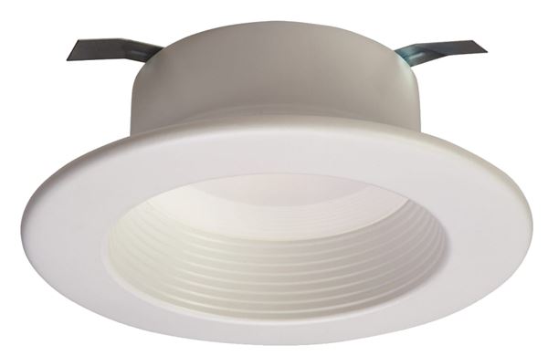 HALO RL4 Series RL4069BLE40AWHR Downlight, 8 W, 120 to 277 V, LED Lamp, Aluminum, Matte White Baffle, Pack of 4