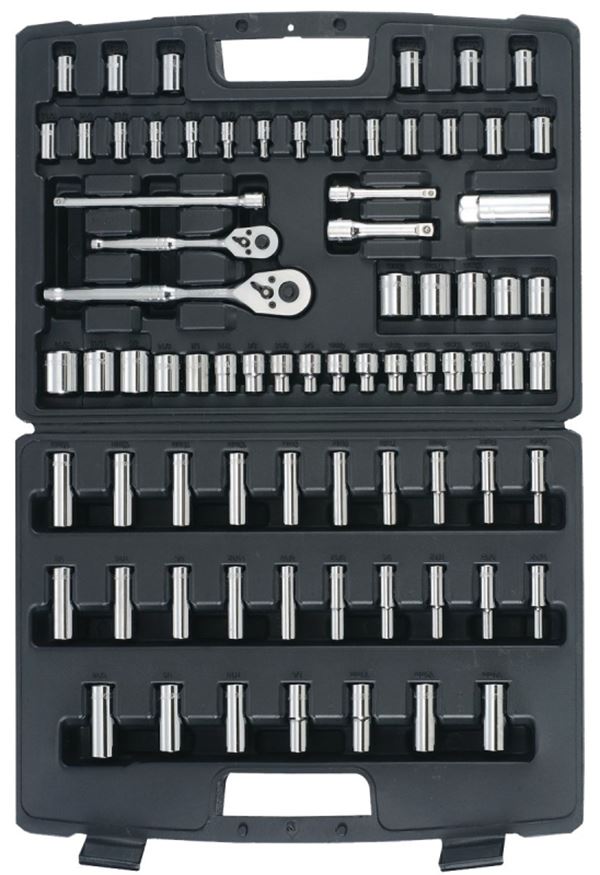 Stanley 96-010 Mechanics Tool Set, Chrome Vanadium Steel, Polished Chrome