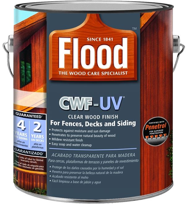 Flood FLD521-01 Wood Finish, Redwood, Liquid, 1 gal, Pack of 4