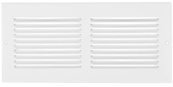 Imperial RG0375 Sidewall Grille, 13-1/4 in L, 5-1/4 in W, Steel, White