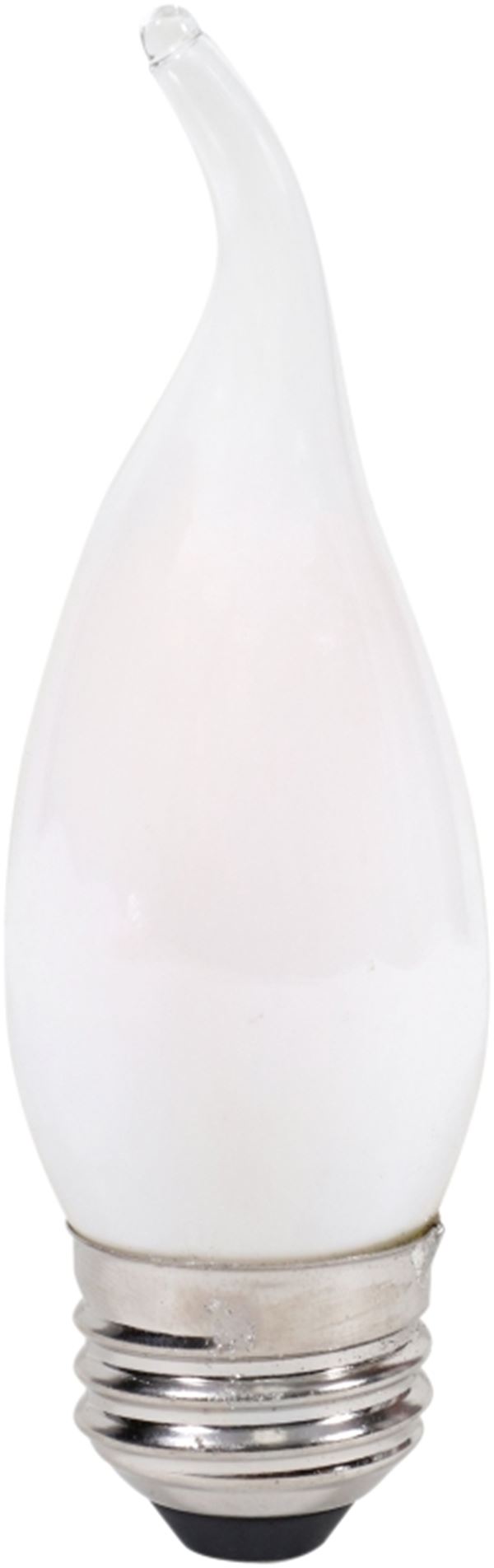 Sylvania 40783 Natural LED Bulb, Decorative, B10 Bent Tip Lamp, 60 W Equivalent, E26 Lamp Base, Dimmable, Frosted