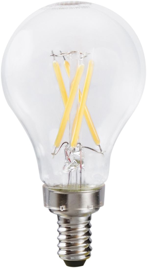 Sylvania 40774 Natural LED Bulb, Decorative, A15 Lamp, 40 W Equivalent, E12 Candelabra Lamp Base, Dimmable, Clear