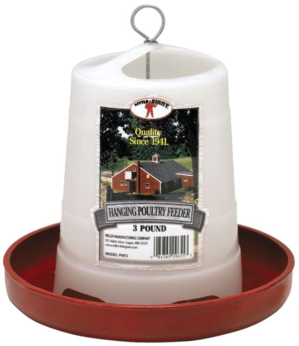 Little Giant PHF3 Poultry Feeder, 3 lb Capacity, Plastic