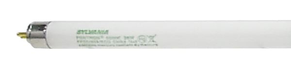 Sylvania 20061 Fluorescent Bulb, 28 W, T5 Lamp, Miniature G5 Lamp Base, 2550 Lumens, 6500 K Color Temp, Pack of 12