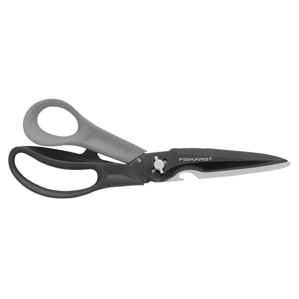 Fiskars 1067272 Garden Shears, 9 in OAL, Stainless Steel Blade, Black/Orange Handle