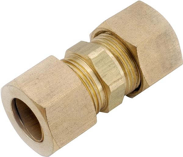 Anderson Metals 750062-04 Pipe Union, 1/4 in, Compression, Brass, 300 psi Pressure, Pack of 10