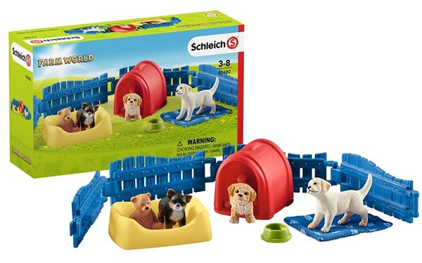 Schleich-S 42480 Farm Toy, 3 to 8 years, Chihuahua, Labrador Retriever, Maltipoo, Plastic