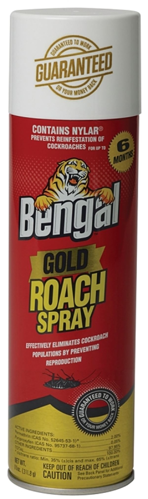 Bengal 92464 Roach Spray, Liquid, Spray Application, 11 oz Aerosol Can