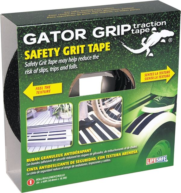 Incom RE142 Traction Tape, 60 ft L, 2 in W, PVC Backing, Black