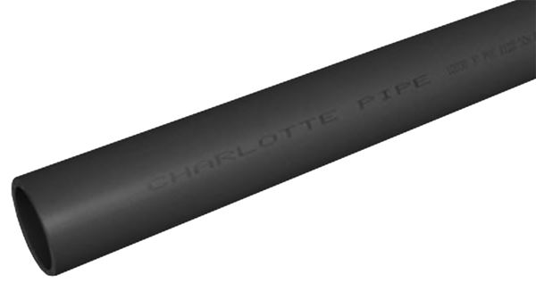 Charlotte Pipe PVC 10005 0600 Pipe, 1/2 in, 20 ft L, SCH 80 Schedule, PVC, Gray