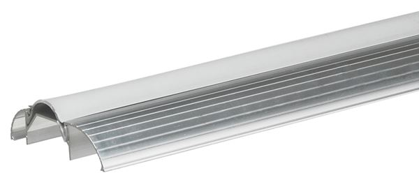 Frost King ST26HRA Top Threshold, 36 in L, 3 in W, Aluminum/Vinyl, Silver